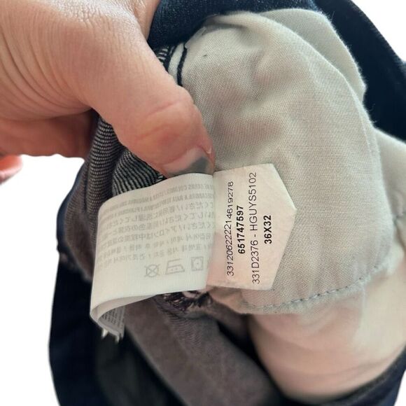 Hollister Blue Denim Distressed High-Rise Athletic Skinny Jeans Size W36 L 32 - Picture 6 of 11